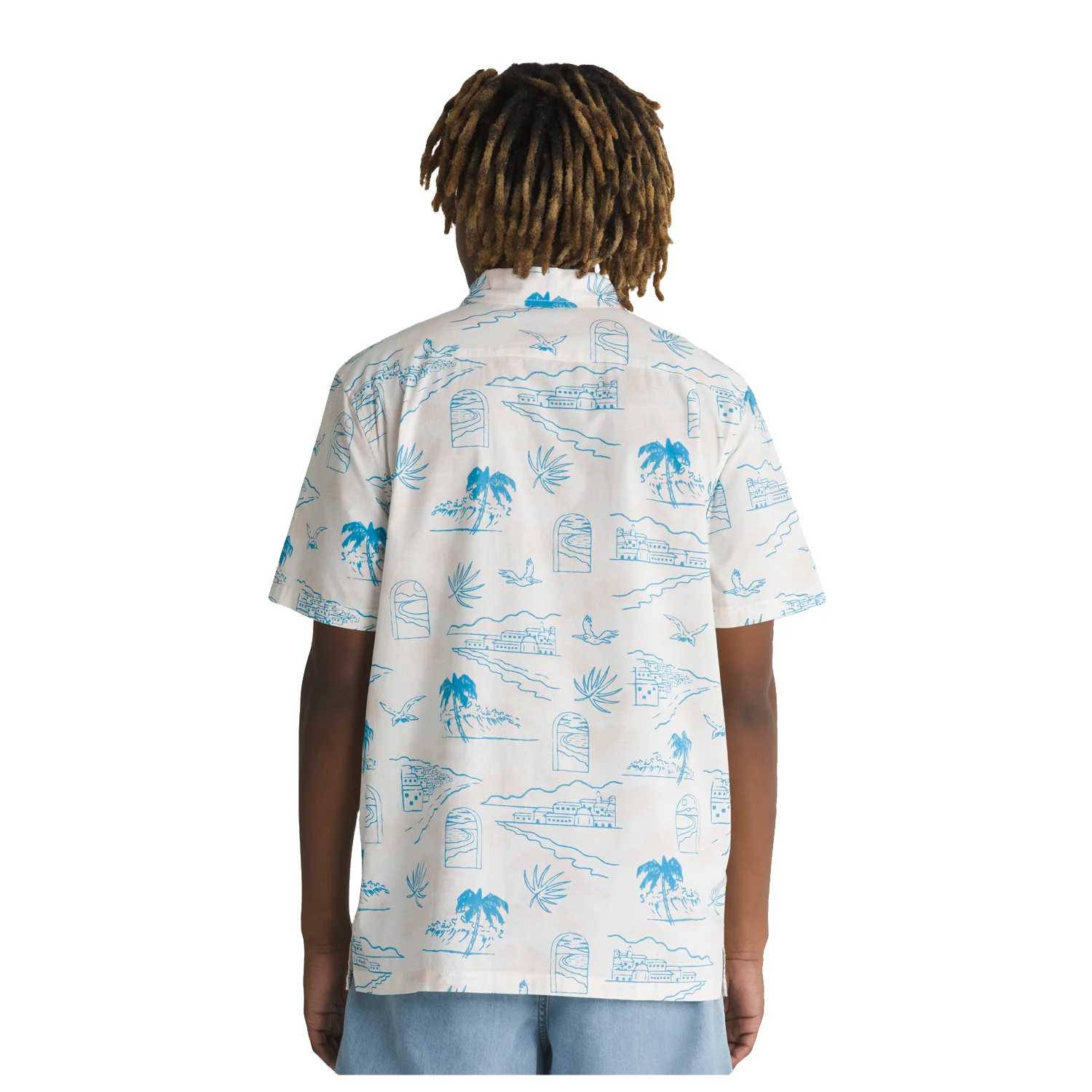 Vans Men's Davista S/S Woven Shirt Marshmallow - Image 3
