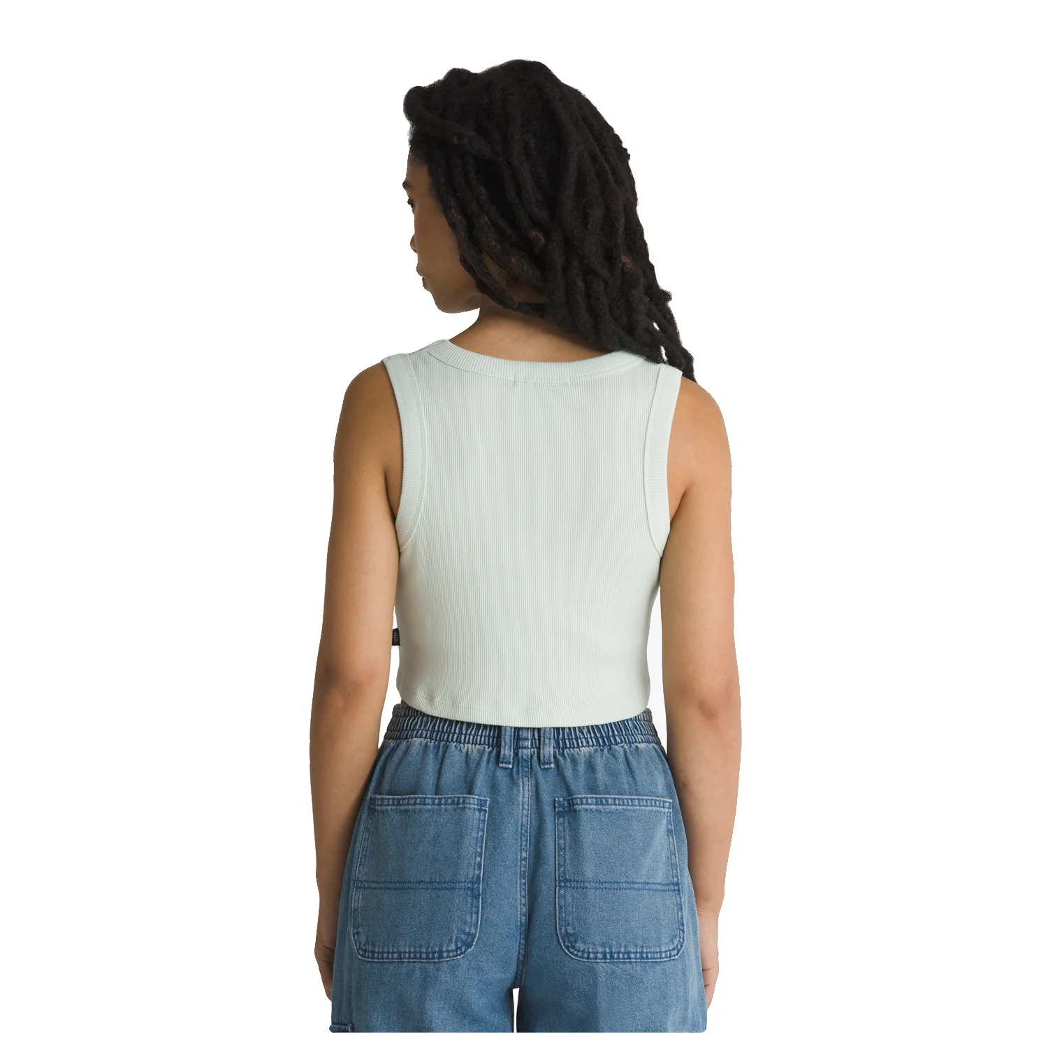 Vans Women's Drew Rib Tank Top Pale Aqua - Image 3