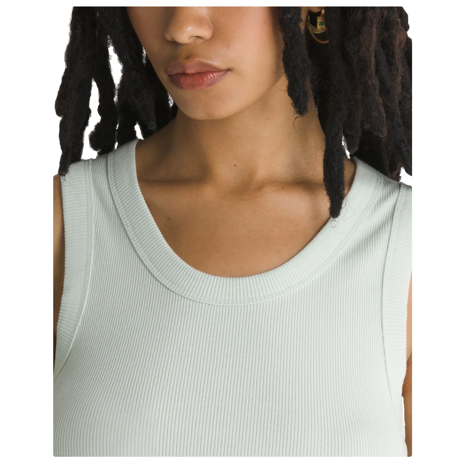 Vans Women's Drew Rib Tank Top Pale Aqua - Image 4