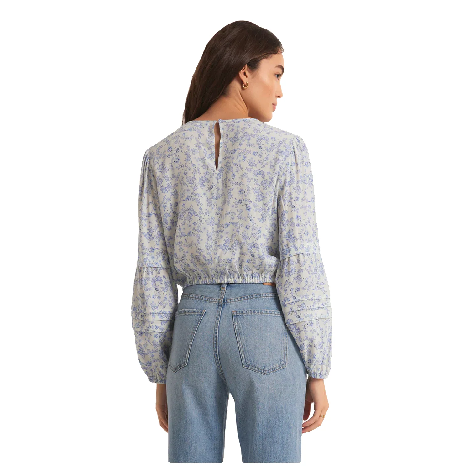 Z Supply Women's Nylah Tropez Floral Top White - Image 3